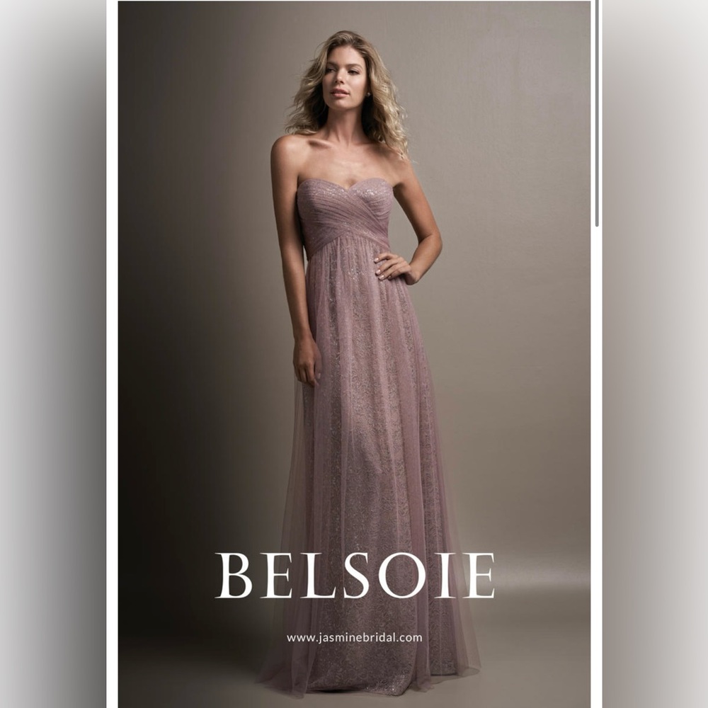 Strapless Mauve Evening Prom Bridesmaid Gown NWT Size 12 Fits 6-8